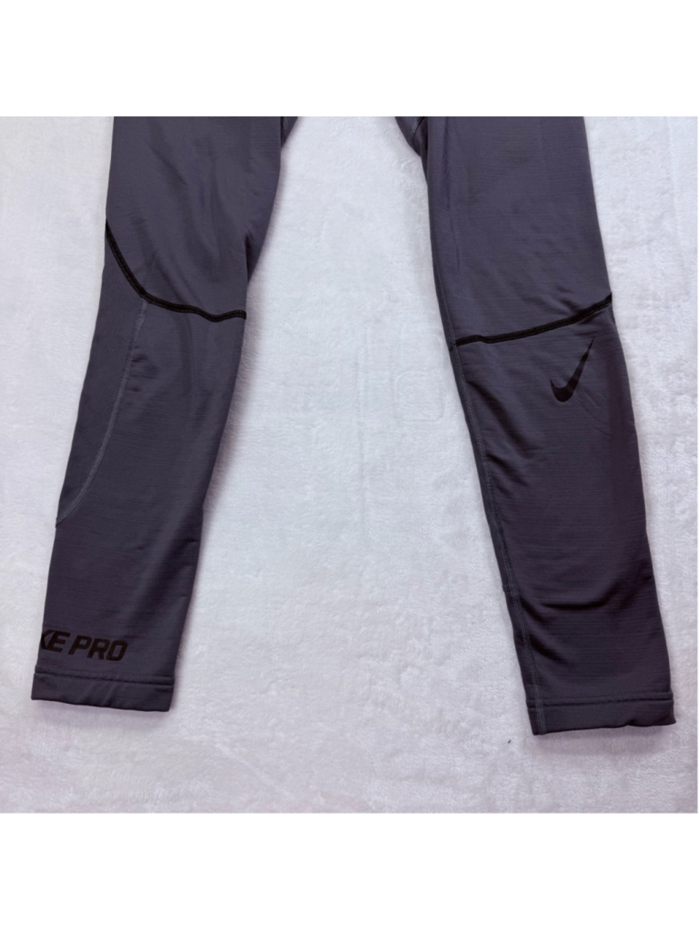 Men's Nike Pro Hyperwarm Compression Pants Medium Gray Black - Picture 3 of 12